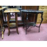 An Early XX Century Occasional Table, the top decorated with fruit, on shaped legs; together with