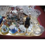 Nachtmann Dolphin Candlestick, Coalport figures, Capo di Monte and other pottery, glassware, etc:-