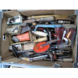 A Millers Falls Company U.S.A. Drill, micro meters, chisels, etc:- One Box