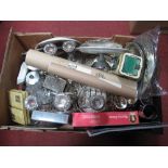 A Quantity of Plated Ware, prints, cards, ceramics, etc:- One Box