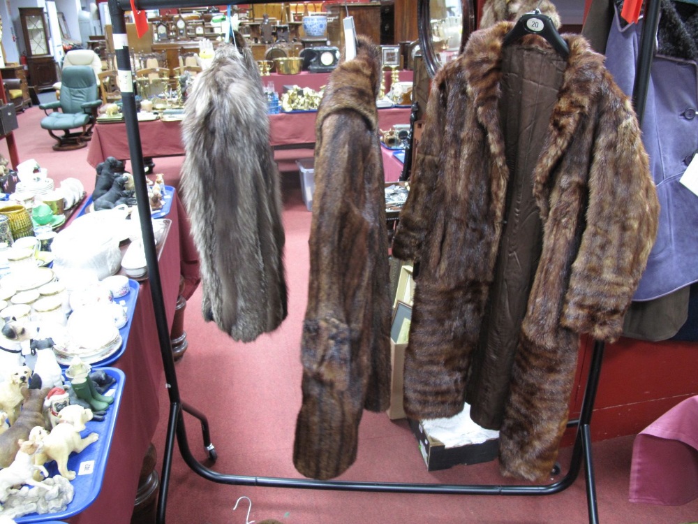 A Ladies Fox Fur Jacket; together with two further fur coats. (3)