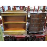 Mahogany Serpentine Shaped Chest of Drawers, with four drawers on bracket feet; together with a