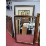 A Rectangular Framed Print Titled 'Grand Palace'; together with a rectangular shaped wall mirror,