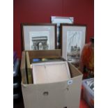Philip Martin and Many Other Prints:- One Box and a larger French pair.