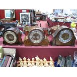 Three Circa 1930's/40's Arched Mantel Clocks, including two walnut examples (Smiths Enfield noted)