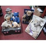 Two Mary Meyer Bears, Reinhard Schulte, two others:- One Box, Harrod's bear and Harrod's
