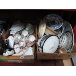 Casserole, Tureen, Plates, etc:- Two Boxes