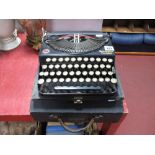 A Circa 1920's Remington Portable Standard Typewriter, with decals (cased).