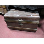 A XIX Century Tin Travelling Trunk.