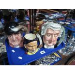 Two Royal Doulton Character Jugs, 'Gone Away' D6531, 'The Lawyer' D6498, a Shorter and Sons 'Sinbad'