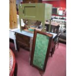 A 1920's Mahogany Wash Stand, with marble top and tile back; another smaller, lacking top. (2)