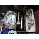 A Set of Four Hallmarked Silver Teaspoons, Solomon Hougham, London 1810, initialled; three