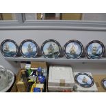 Six Royal Doulton "Great Sailing Ships of Discover" Collector's Plates, 1-6 plus two duplicates; a