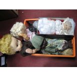 A Mid XX Century British Made Black Girl Doll, articulated with voice box, another plastic black