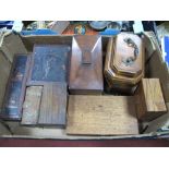 An Early XIX Century Mahogany Tea Caddy, of Sarcophagus form (later feet), black lacquered