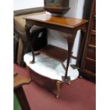 A 1920's Mahogany Occasional Table, rectangular top with moulded edge, on slender cabriole legs