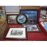 A Dambusters Raid 70th Anniversary Framed Collage, with medallion (boxed), a Coalport spitfire 'Dawn