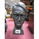 A Bronzed Model Bust of Adolf Hilter, 19.5cm high.