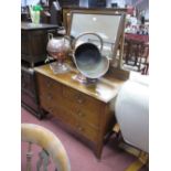 An Early XX Century Mahogany Dressing Table, with a central mirror, two small drawers, two long