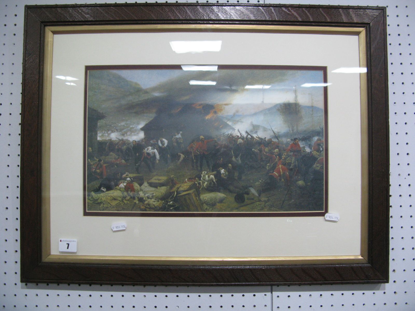 Battle of Rorke's Drift, print, in contemporary glazed frame.