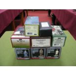 Eight Boxed Single White Metal Model Figures, by Corgi, W Britain, Metal and Soul including Corgi