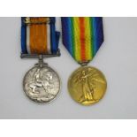 A WWI Medal Pair, comprising War and Victory Medals (names erased).