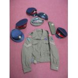 A Quantity of 1949 and Later British Military Uniform Items, including army tunic, caps and berets.