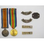 A WWI Medal Pair, consisting of War and Victory Medals to: 26854 Private F. Barley Yorkshire Light