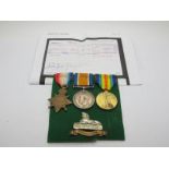 A WWI Trio of Medals, consisting of 14/15 Star, War and Victory medals to 12410 Private R.W Brown