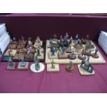 In Excess of Forty White Metal and Plastic Military Figures, approximately 1:32nd scale,