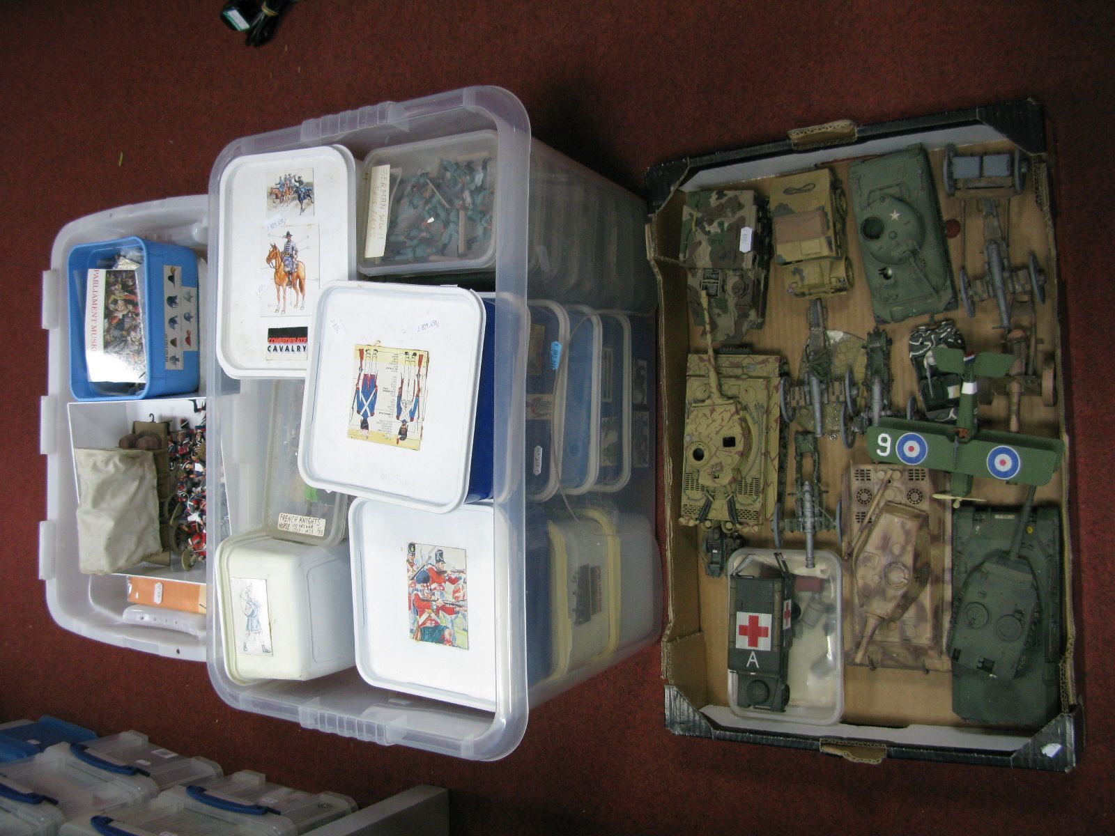 A Collection of Super Detailed Military Plastic Figures, circa 1:32nd scale plus made up kit based