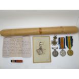 A WWI Military Medal Quartet, comprising Military Medal, War Medal, Victory and Croix De Guerre to