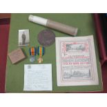 WWI Pair of Medals, consisting of War and Victory medals to: 36940 Private C.J. Taylor Essex