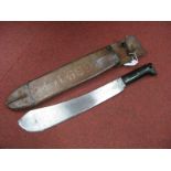 A WWII Issue Collins (U.S.A) Machete (dated 1940), very good blade, in lather scabbard (dated