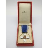 A WWII Era Norwegian Haaron VII, Cross of Liberty / Freedom by J. Tostrup, enamel Maltese cross with