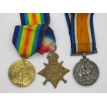 A WWI Trio, consisting of 14/15 Star, War and Victory medals to 1984 Gunner F. Leverington Royal