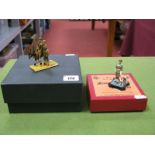 Two Boxed White Metal Model Figures, Langley Models 'Mascots and Musicians; East Yorkshire Dog