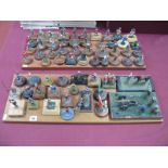 Approximately Sixty-Five White Metal and Plastic Military Figures, approximately 1:32nd scale,