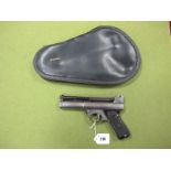 A Webley & Scott Mk1 Air Pistol, .22 calibre, pre-1964, black plastic grips (slanted) with logo, No.