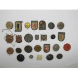 Circa Twenty-Five German Third Reich Rally Party Winter Relief Tinnies and Badges, mainly 1930's.