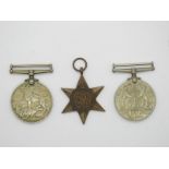 A WWII Medal Trio, comprising War Medal, Defence Medal and 1939-45 Star.