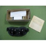 A Pair of Mid to Late XX Century Russian Tinted Goggles, possibly for flying. Appears unused.