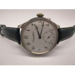 International Watch Co Schaffhausen; A Gent's Wristwatch, (pocketwatch conversion), the signed