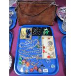 Assorted Costume Jewellery, including beads, earrings, brooches, etc.