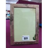 A Modern Hallmarked Silver Photograph Frame, of plain design on wooden easel back, overall height