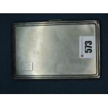 A Hallmarked Silver Cigarette Case, of rectangular form allover engine turned, initialled "D.A.H",