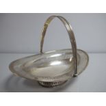 A Hallmarked Silver Swing Handled Dish, Alex Clark Co Ltd, Birmingham 1912, of oval form,