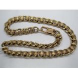 A 9ct Gold Fancy Link Chunky Chain, to oversize clasp.