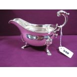 A Hallmarked Silver Sauce Boat, T. Pratt & Arthur Humphrey's, London 1783, initialled "WD+M", with