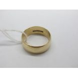 A 9ct Gold Wide Plain Wedding Band.